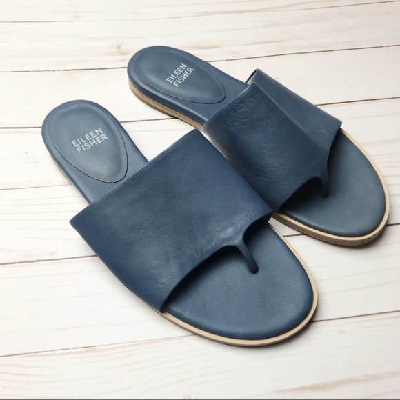 Eileen Fisher Shoes - Eileen Fisher Vero Cuoio Leather Slide Sandal 7.5